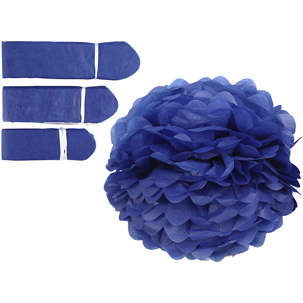 Seidenpapier Pompon Blau