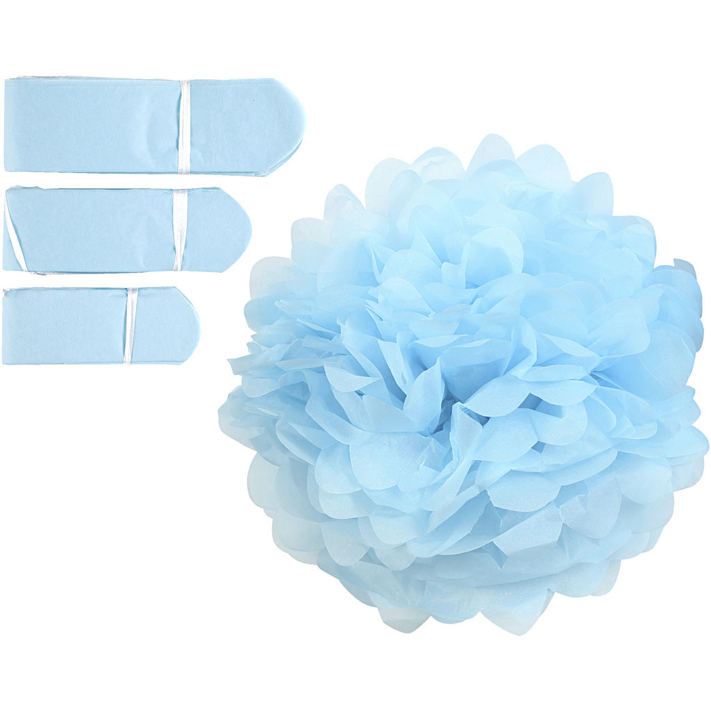 Seidenpapier Pompon Hellblau Seidenpapier Pompon Hellblau