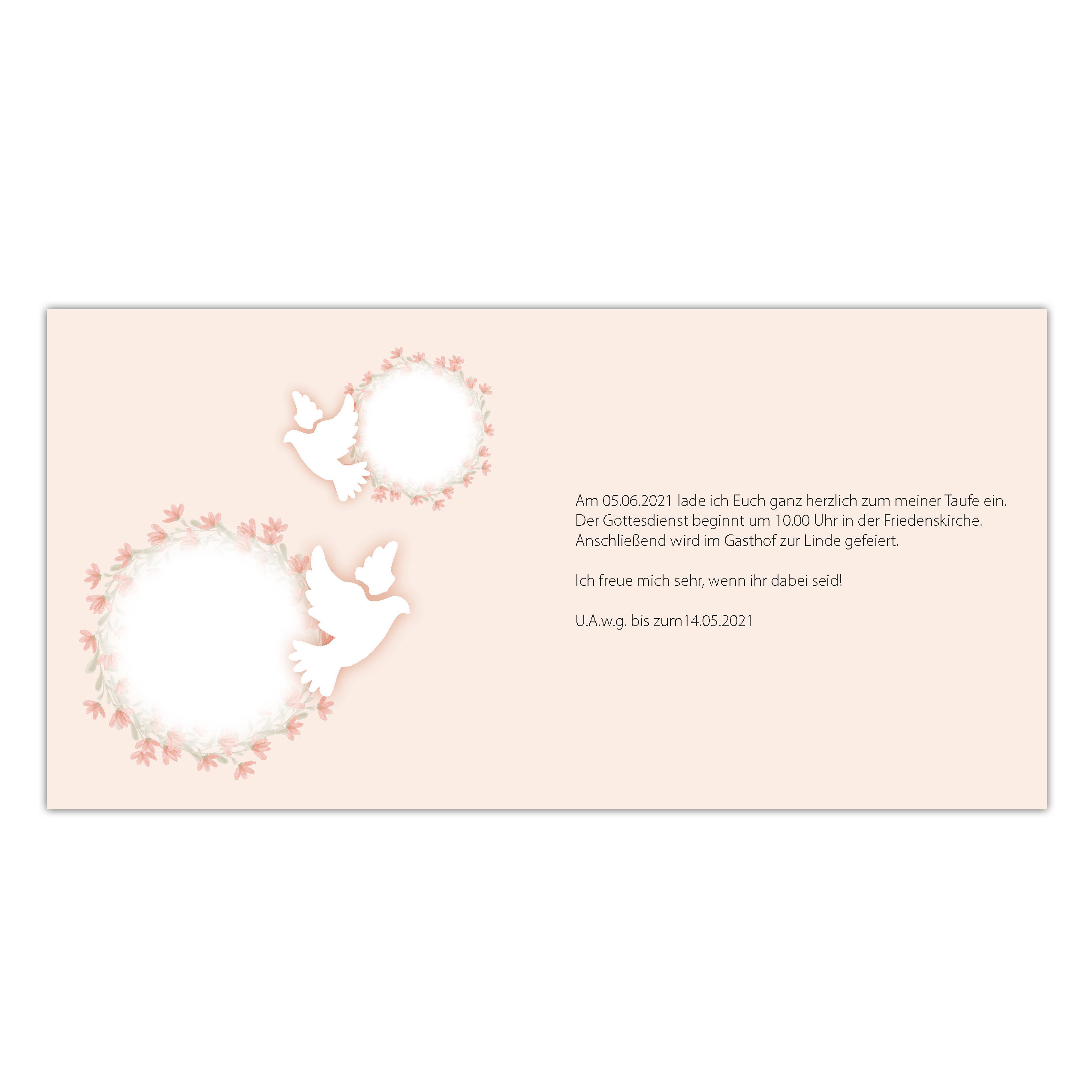 Karte Taufe Quadrat Seite 2 Karte Taufe Quadrat Seite 2