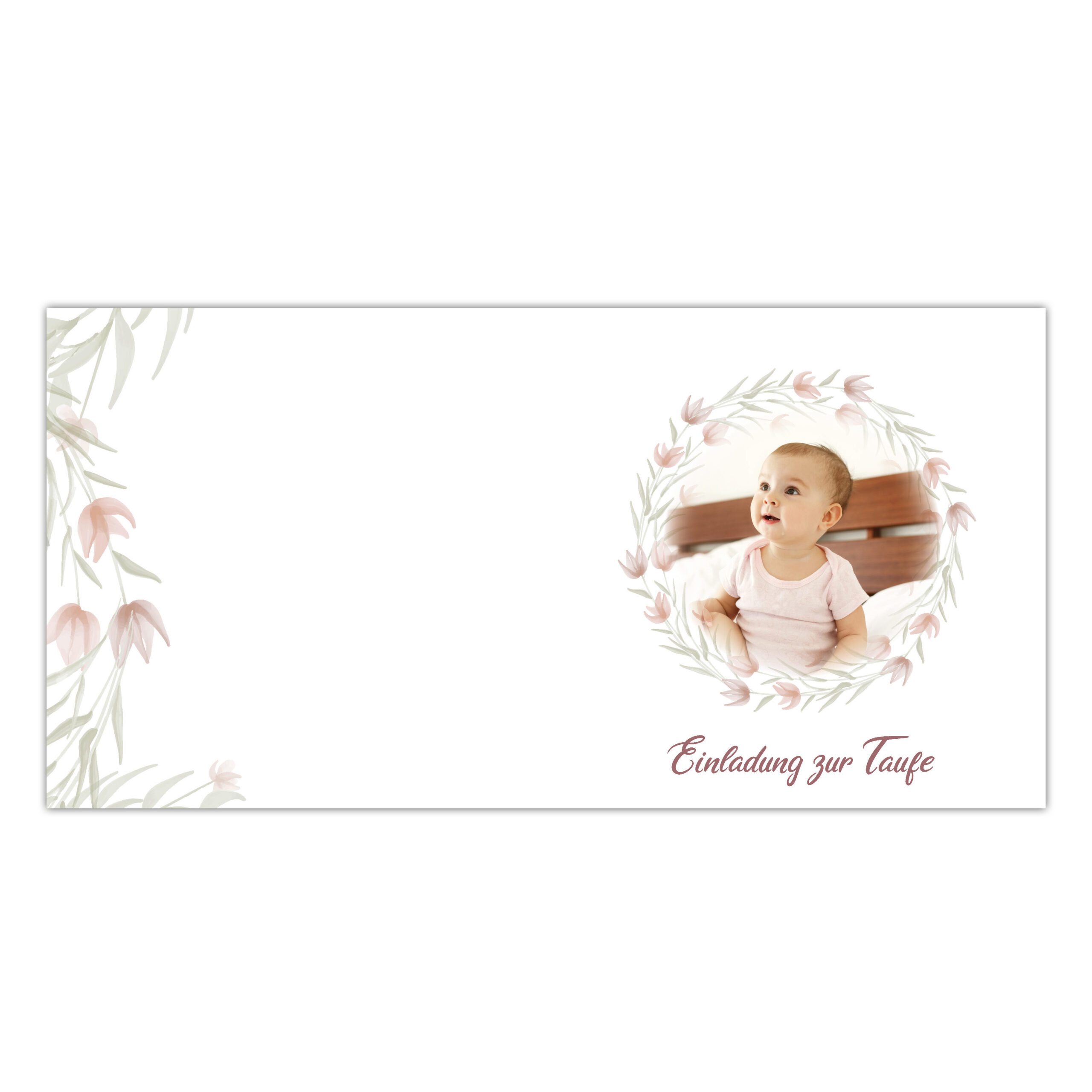 Karte Taufe Quadrat 02 Front Karte Taufe Quadrat 02 Seite 1