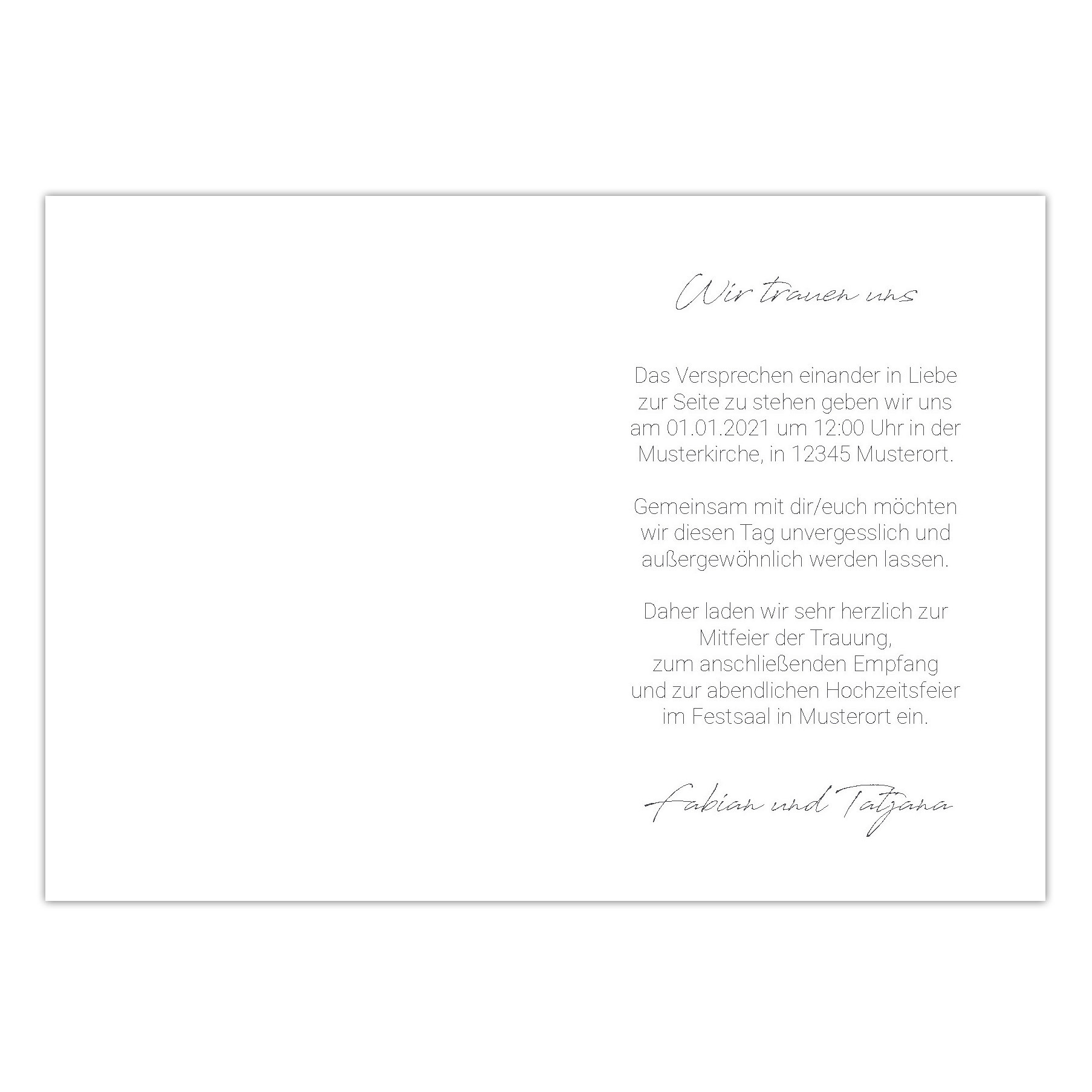 Hochzeitseinladung 03 Seite2 Hochzeitseinladung 03 Seite2