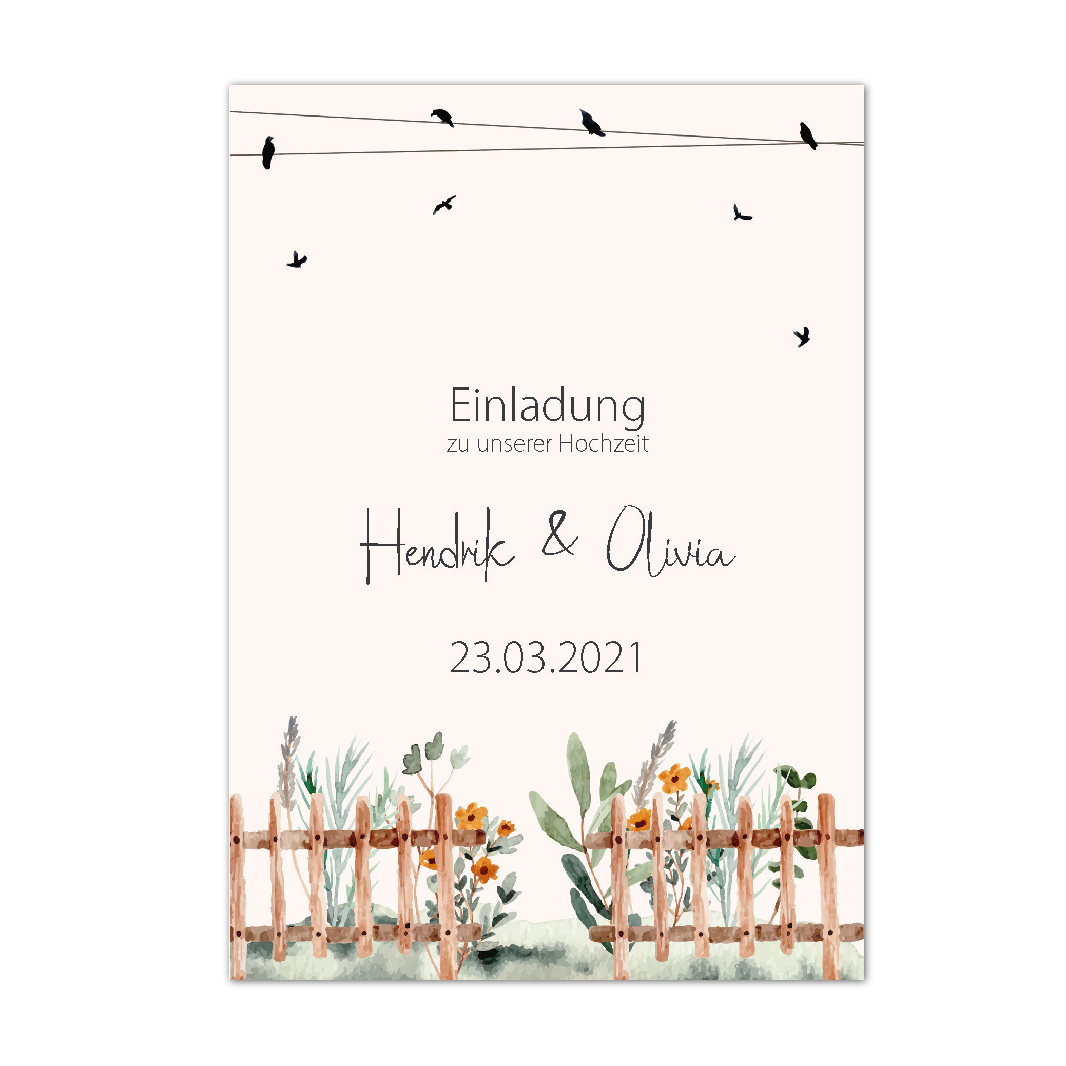 Hochzeitseinladung 06 Front Hochzeitseinladung 06 Front
