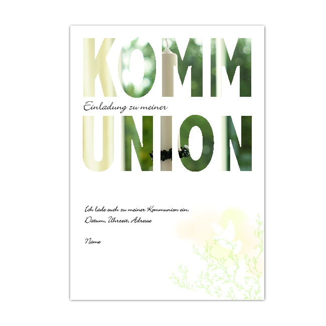 Kommunion A6 01 Front Kommunion A6 01 Front