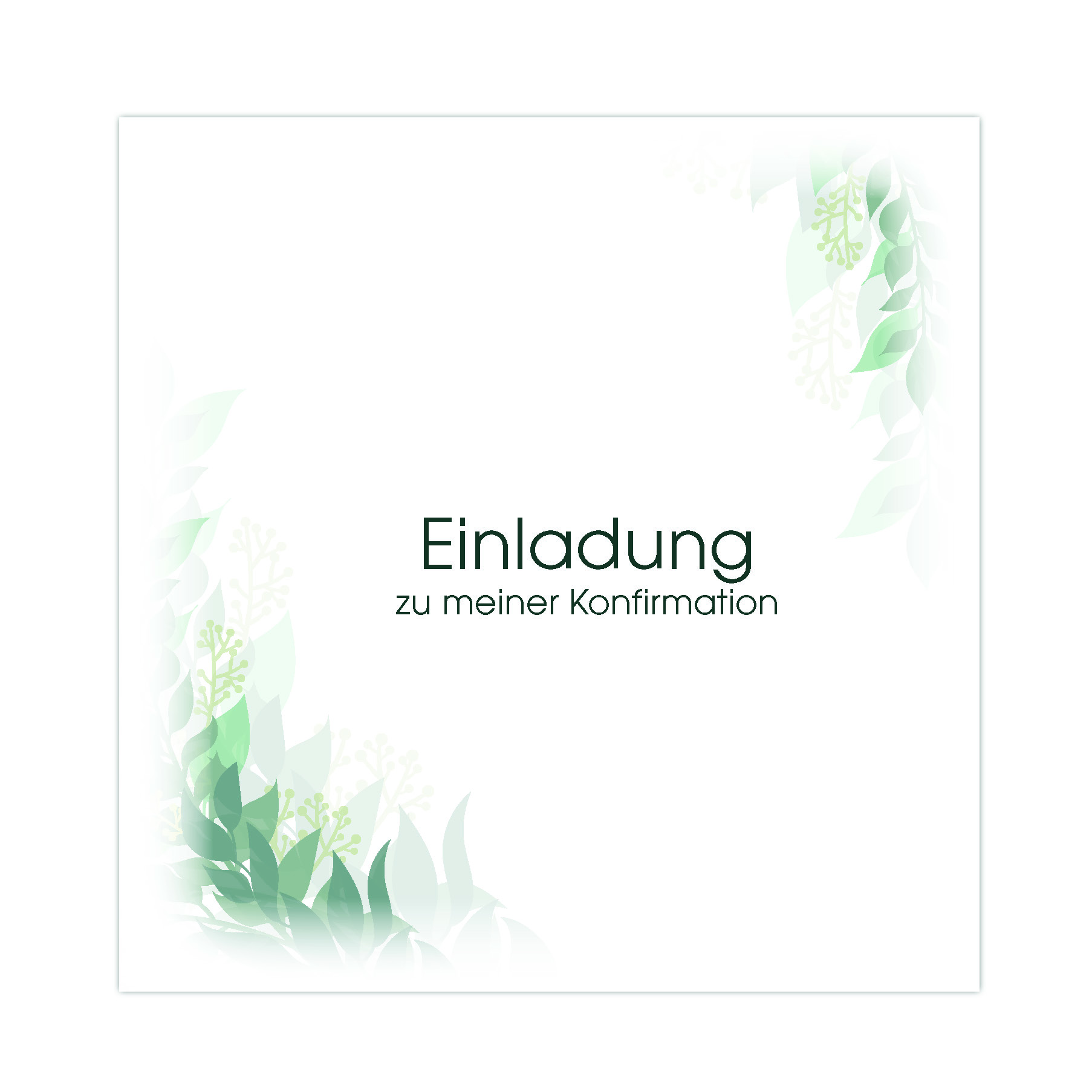 Konfirmation Quadrat 04 Front