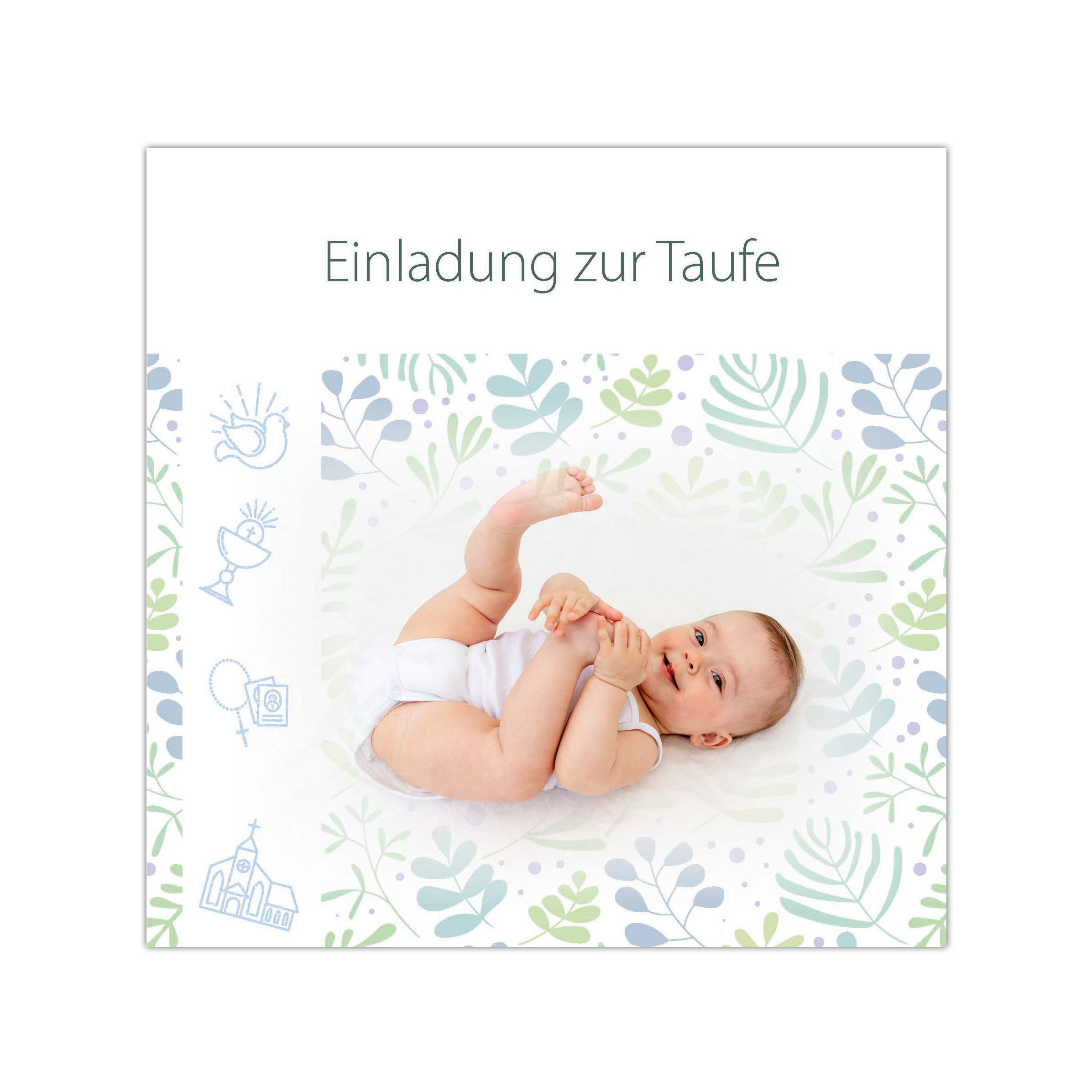 Karte Taufe Quadrat 04 Front Karte Taufe Quadrat 04 Front