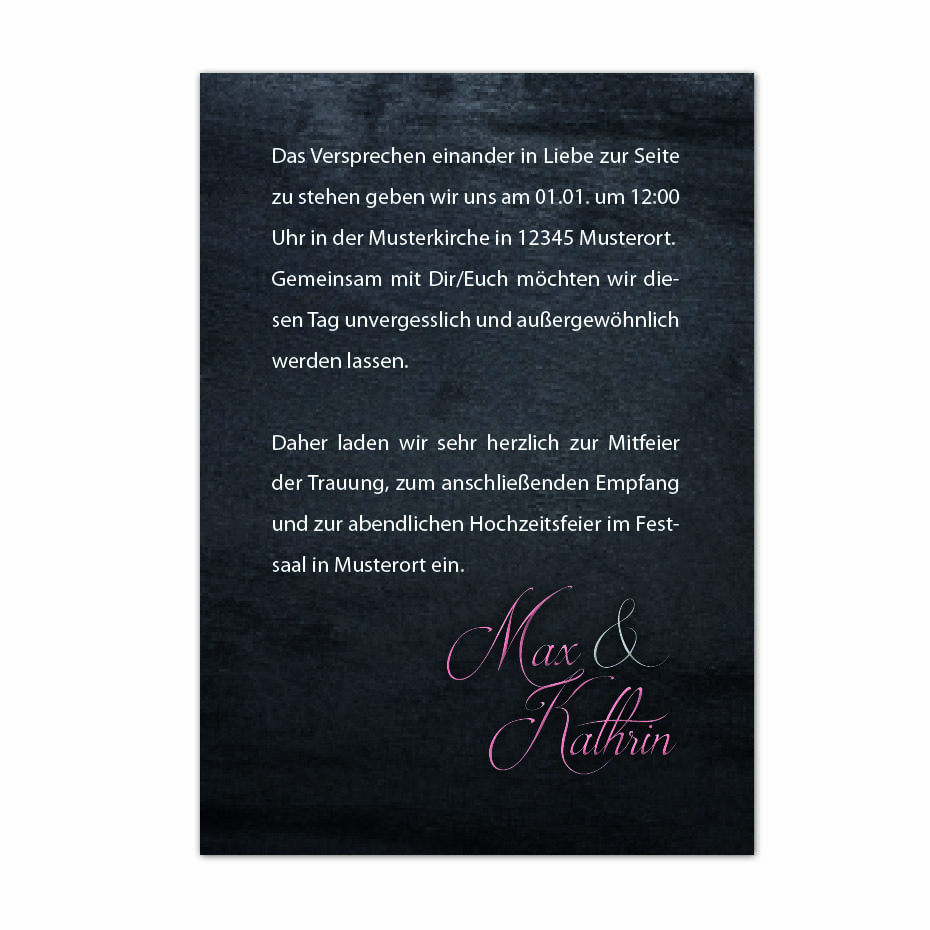 Hochzeitseinladung 08 A6 Seite 2 Hochzeitseinladung 08 A6 Seite 2