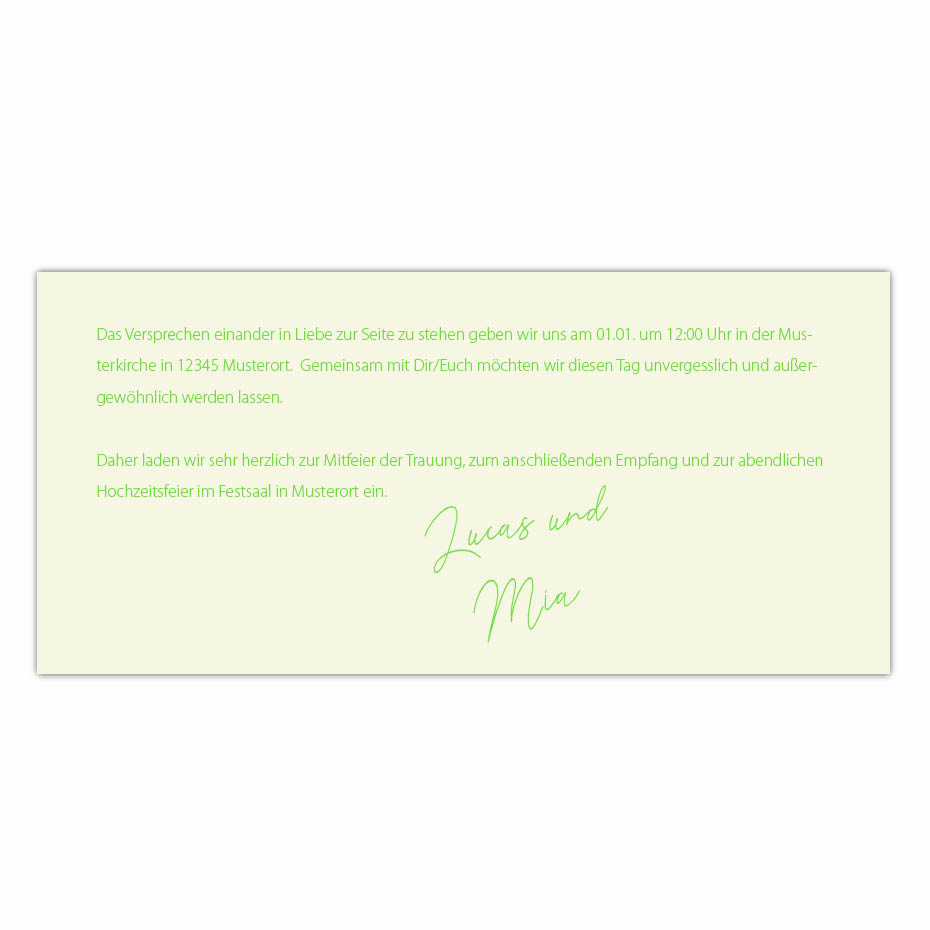 Hochzeitseinladung DL Seite 2