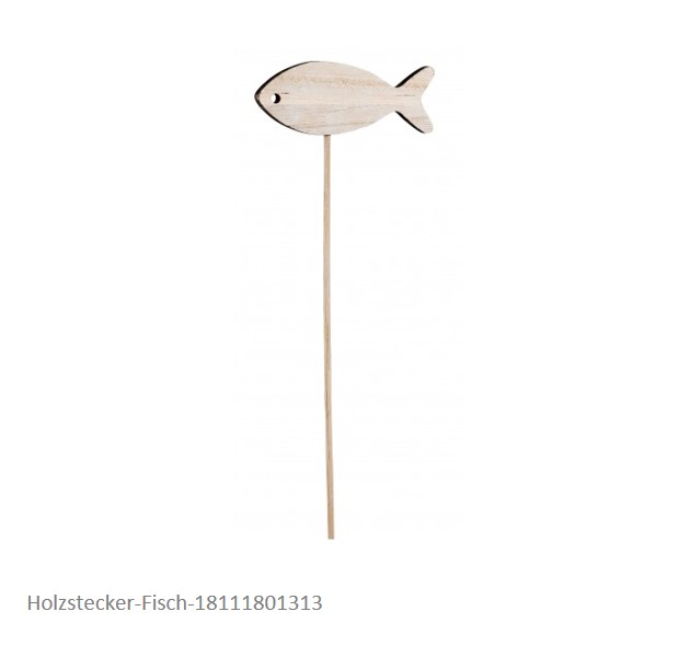 Holzstecker Fisch