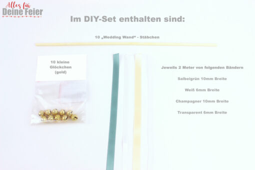 DIY Kit Wedding Wands grün